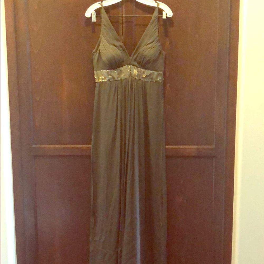 Cocktail long sheer dress